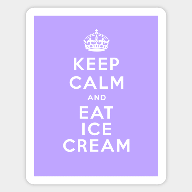 Keep Calm And Eat Ice Cream Sticker by PauLeeArt